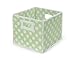 Badger Basket Folding Nursery Fabric Storage Cube with Handles - Sage Polka Dot