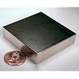 CMS Magnetics® Square Neodymium Magnets N52 2" x 2" x 1/2" Package of 1 Rare Earth Magnet