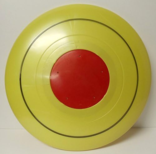 Comic Super Hero Themed Maglev Sound and Light Yellow Disk Wheel Shield 12" by 12"