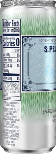 S.PELLEGRINO SPARKLING NATURAL MINERAL WATER, 11.15 FL OZ SKINNY CAN