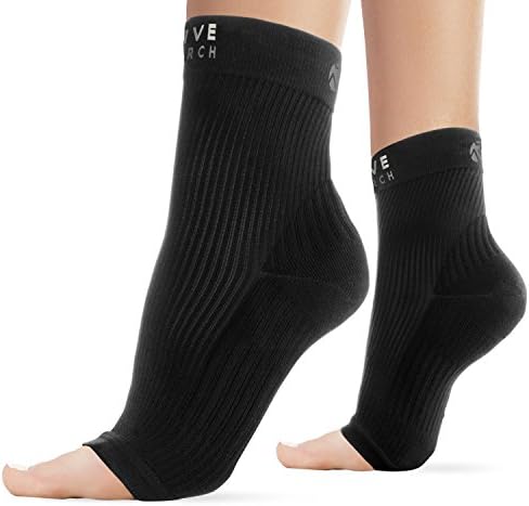 Active Research® Compression Ankle Sleeve - Best Plantar Fasciitis &amp; Ankle Sprain Support Brace - Relieves Aches and Pains - Large