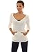 PattyBoutik Women Hoodie Long Sleeve Open Stitch Sweater (Off-White Small)