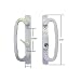 STB Sliding Glass Patio Door Handle Set, Mortise Type, Keyed, White, 3-15/16" Screw Holes