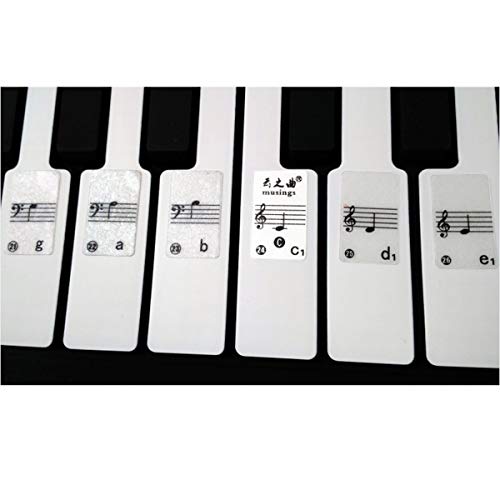 1Set Piano Stickers 61 Key Electronic Keyboard 88 Key Electrical Piano Music Decal Label Note