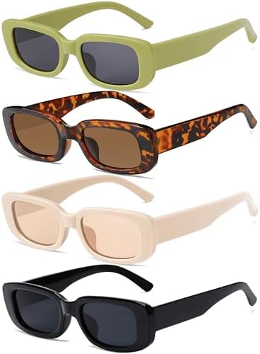 Tskestvy Pieces Retro Sunglasses Vintage Sunglasses Small Square
