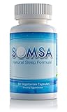 SOMSA Best Natural Sleep Aid - Sleeping Pills - 60 Veggie Capsules - Extra Strength Natural Sleep Aid Supplements - Non-Habit Forming Insomnia Relief Supplement - Restful Sleep Aids for Adults