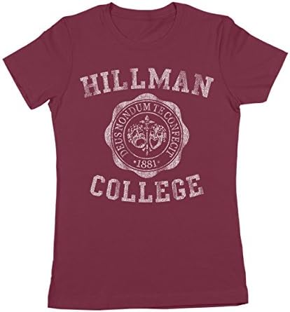 CP Clothing Hillman College University Emblem Womens Shirt Large Maroon