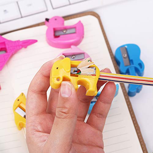 50 Pcs Bulk Pencil Sharpeners Cartoon Animal Shaped Small Pencil Sharpener