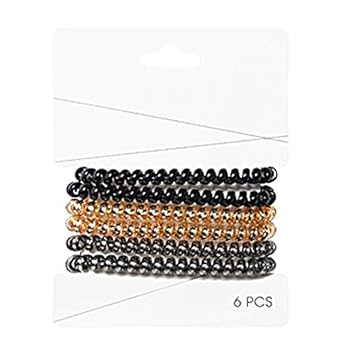 Amazon Com Spiral Hair Ties No Crease Coils Iridescent Jelly