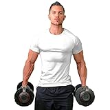 ZUEVI Men's Various Colors Cotton Slim Fit Athletic Bodybuilding T-shirts