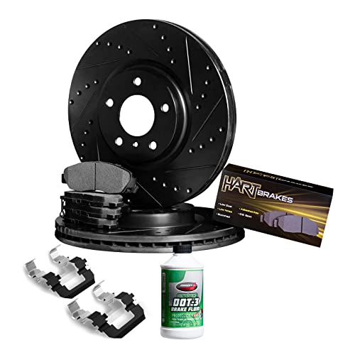 Hart Brakes Front Brakes and Rotors Kit |Front Brake Pads| Brake Rotors and Pad…