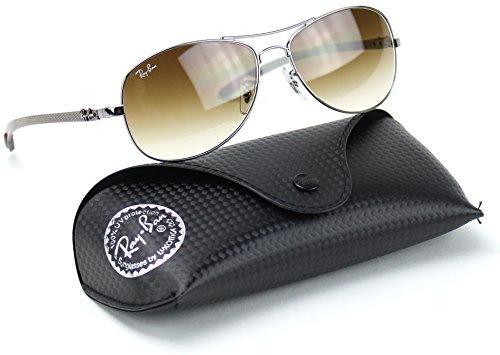 Ray-Ban RB8301 004/51 CARBON FIBRE Gunmetal Frame / Light Brown Gradient Lens 59mm