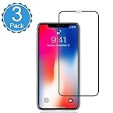 [3 Pack] iPhone Xs/X Glass Screen Protector Live2Pedal Screen Protectors [9H Hardness][Full Cover][No Bubbles] Compatible with Apple iPhone Xs/X [5.8Inch]