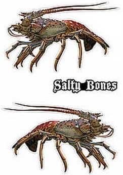 Salty Bones BPF9453 Lobster Decal, 2-Pack