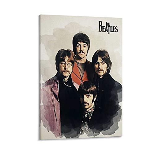 FGHB Poster décoratif sur toile du groupe de rock The Beatles pour salon, chambre à coucher 20 x 30 cm - Les Beatles, Paul McCartney, John Lennon, RIngo Starr, George Harrison FGHB Poster décoratif sur toile du groupe de rock The Beatles pour salon, chambre à coucher 20 x 30 cm