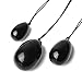 Yoni Eggs Massage Stones Stick,3pcs Natural Drilled Rose Crystal Quartz Jade Eggs and 1 pcs Massage Stick for Kegel Exercise Eggs Healing Stone to Train Pelvic Muscles
