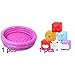 Inflatable 3 Ring Circles Swimming Pool with 6 Pack Soft Play Toys,Inflatable Round Swimming Ball Pit For 1-2 Year Old Babies Toddlers Outdoor Indoor Activities Garden Parties