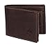 Handmade RFID Blocking Genuine Leather Bifold Wallets with Coin Pocket Designer Engraved Fashion with Card Pockets for Cash Bills By Rustic Town ~ Gift for Teen Boys Girls Men Women ( Dark Brown )