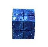 LINGERY Luxury EDC Infinity Cube Colorful For Stress Relief Fidget Anti Anxiety Stress Funny Toy Gift Funny (E)