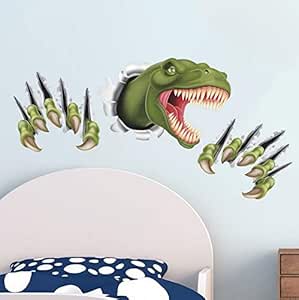 WJYdp Dinosaurio De Dibujos Animados A Través De Pegatinas De Pared