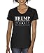 allwitty 1008 - Women's V-Neck T-Shirt Trump President 2016 Election GOP Make America Great Again