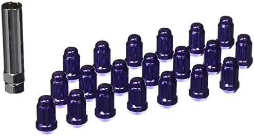 Muteki 41885L Purple 12mm x 1.25mm Closed End Spline Drive Lug Nut Set with Key, (Set of 20)