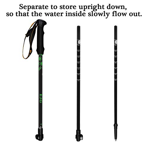 EJG Trekking Poles - 2 Packs/Set | Hiking Poles | Ski Poles | Walking Stick | Walking Poles | Nordic Walking Poles, Quick Lock System, Telescopic(25"-52"), Collapsible