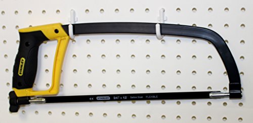 WallPeg pegboard Panels, Shelves, Bins, Locking peg Hooks Garage Storage kit 96 W-B (White) - Thumbnail 4