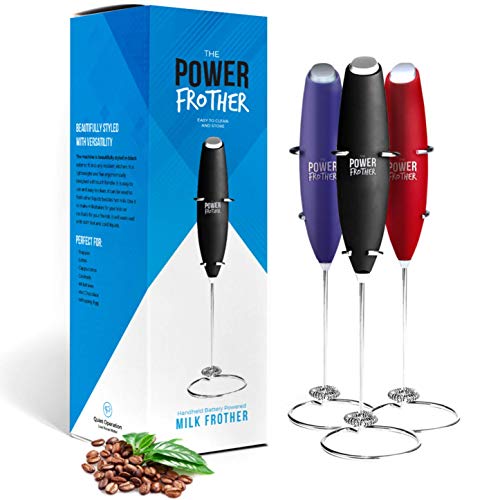 Milk Frother Black Power Frother Ultra Durable Electric Handheld