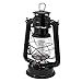 YAKii LED Vintage Lantern Metal Hanging Hurricane 12 LED Dimmer Switch Cold White Battery Operated Power Outage Indoor Camping Lighting Outdoor Brooklyn Decoration(Black)