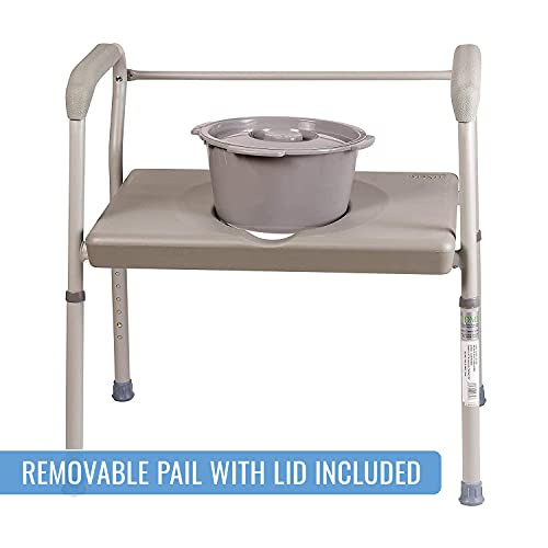 DMI Bedside Commode, Portable Toilet, Commode Chair, Raised Toilet Seat