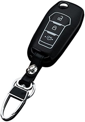 Sakali Car Key Case Cover for Ford Car Folding Key Holder Keychain Black