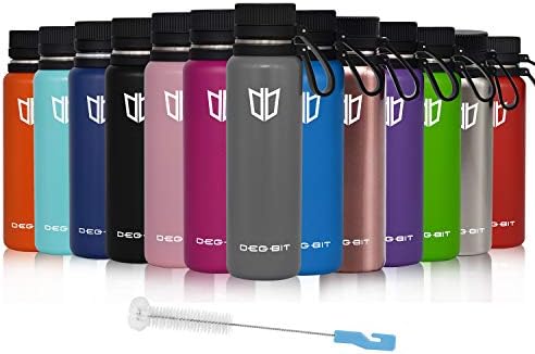 Degbit Water Bottle, 500/700/1000ML BPA Free Stainless Steel Vacuum Insulated Sports Drinks Water Bottles, Double Wall Hot &Cold Scratch Resistant Kids Thermos Flask