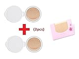Missha M Magic Cushion Moisture Refill #21 (2pcs) + SoltreeBundle Natural Hemp Paper 50pcs