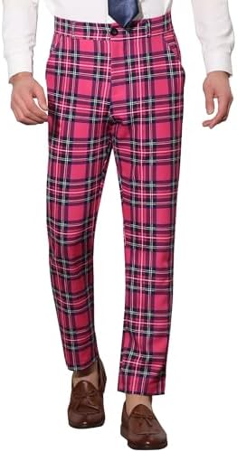 pink plaid dress pants PACK- PINK CHECKERED PANT PINK / XX-Large