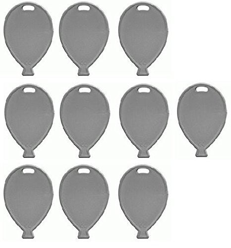 Silver Colour Plastic Balloon Shaped Weights - Pk of 10
