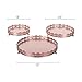 Sophia Metal 3 Piece Serving Tray Set Color: Rose Gold