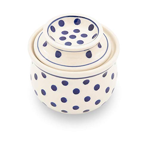 Bunzlauer-Butter-Dish-with-Water-Cooling-for-175-g-Height-107-cm-Diameter-110-cm-Volume-02-Litres-Decor-37 Bunzlauer Butter Dish with Water Cooling for 175 g, Height 10.7 cm, Diameter 11.0 cm, Volume 0.2 Litres, Decor 37