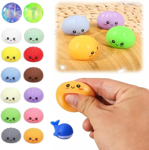 SLEEPHEAD®Dumpling Squishies, Squishies Dumpling Mystery Advent Countdown Calendar, 24 PCS Random Surprise Squishies Toys