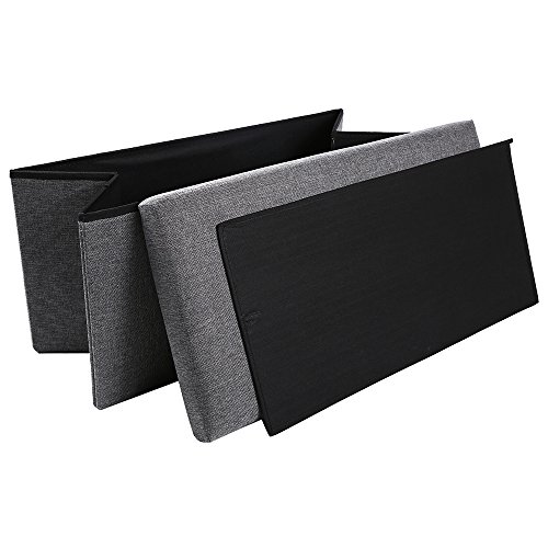 image for epeanhome Storage Ottoman Polyester Folding Stool,Foot Rest Seat,Clutt