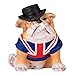 Chapman Sculptures British Bulldog with Flag Hand Painted Statue 3”