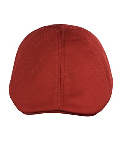 NYFASHION101 Fashionable Solid Color Unisex Cotton Duck Bill Newsboy Ivy Cap, Cherry