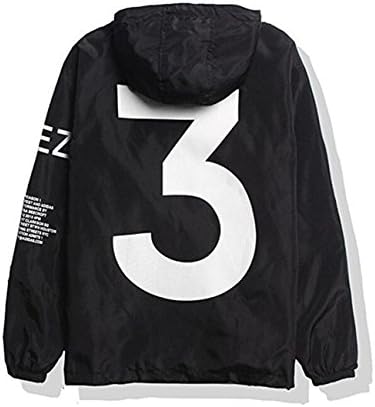 Qingxian Mens Hooded Jacket Waterproof Streetwear Winbreaker Hip-Pop Rainproof Anti-Sun Hoodie Long Sleeve