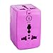 Yubi Power Dual Outlet Travel Adapter with 2 Universal Outlets - Built in Surge Protector and Neon Light Indicator - Foldable Prongs for Type A, C, G, and I Outlets | Works in 150+ Countries