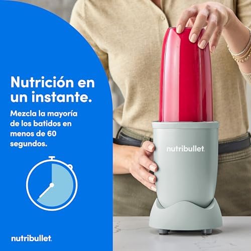 Pro 900 - Batidora Personal Multifunción, Blender Frutas y Verduras, Diseño Compacto, Fácil de Usar y Limpieza Rápida, Extracción de Nutrientes, 900W, Mineral Verde Oliva (NB904MAJD)