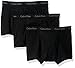 Calvin Klein Men's Underwear Cotton Classics 3 Pack Trunks, Black, Large