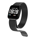 HuaWise Fitness Tracker,Activity Tracker with Heart Rate Monitor and Sleep Monitor,Metal Band Waterproof Color Screen,Step Tracker Pedometer and Calorie Counter for Women Men Kids