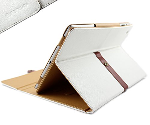 SANOXY Folio Buckle Belt Style PU Leather Case Cover Stand with Auto Sleep/Wake Feature for iPad 2/3/4 (White) - Thumbnail 3