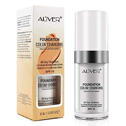 Flawless Colour Changing Foundation Makeup Base Warm Skin Tone Nude Face Moisturizing Liquid Cover Concealer Universal Shade for ALL Skin Makeup