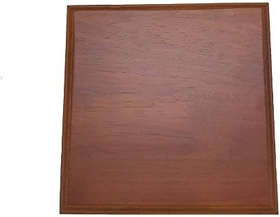 Wooden Base Display Walnut Finish - Solid Wood Plaque (9" Square)